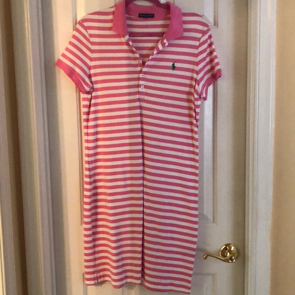 Pink/white striped dress, never worn